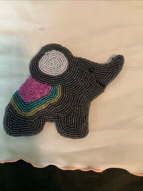 Black, Teal & Pink Elephant Accent Coin Purse